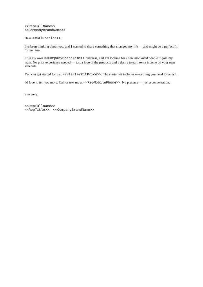 Preview of the Business Opportunity Introduction template