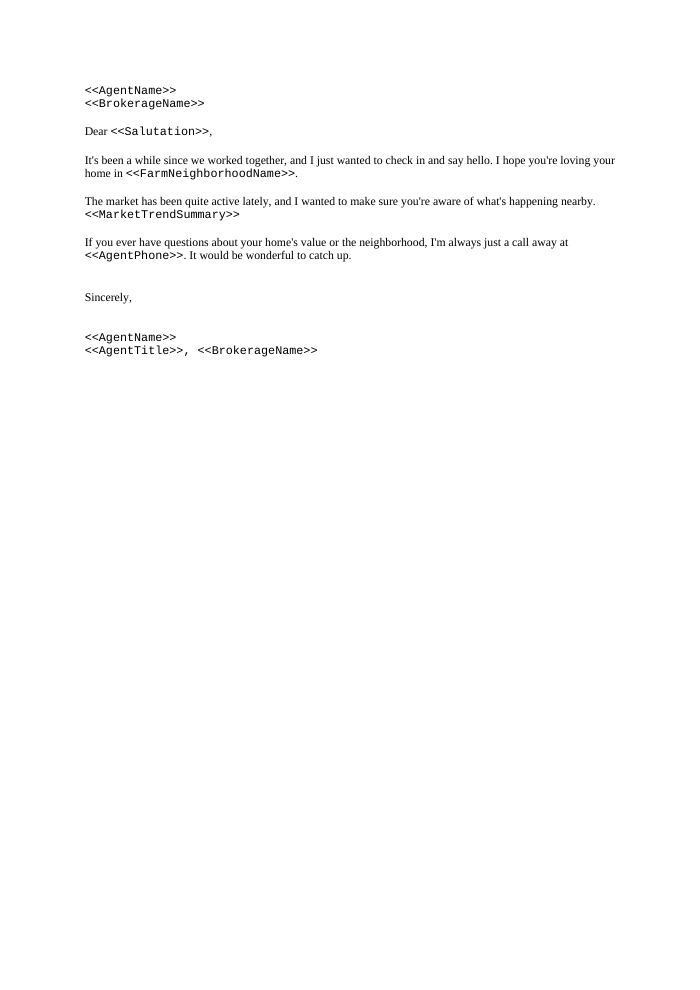 Preview of the Past Client Check-In template